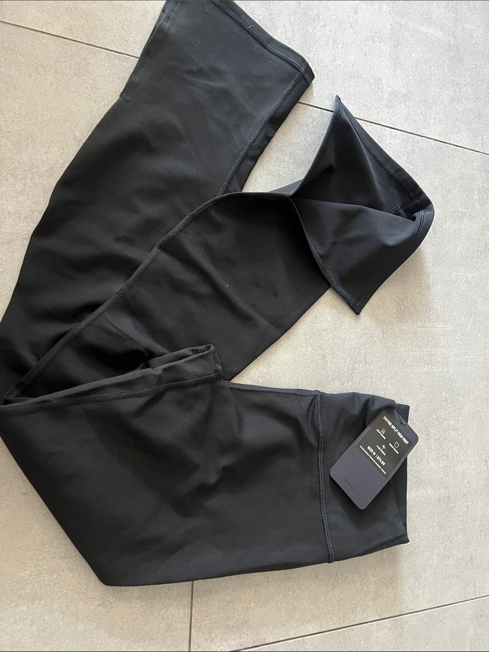 Fabletics Black split hem pant Performance Leggings